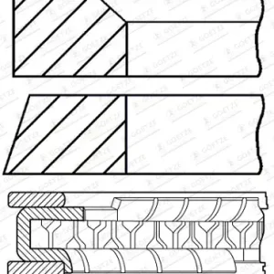 Jetzt Kaufen GOETZE ENGINE 08-447205-00 - Kolbenringsatz