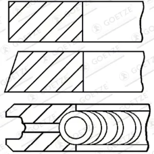 GOETZE ENGINE 08-714400-00 - Kolbenringsatz Neu