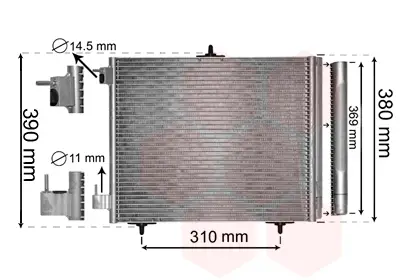 Zertifiziert VAN WEZEL 40005295 - Kondensator, Klimaanlage