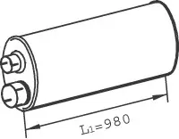 DINEX 47301 - Mittelschalldämpfer Abverkauf