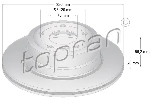 Garantierte Lieferung TOPRAN 502 874 - Bremsscheibe
