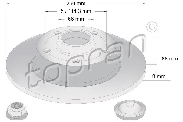 TOPRAN 701 161 - Bremsscheibe Letzte Chance