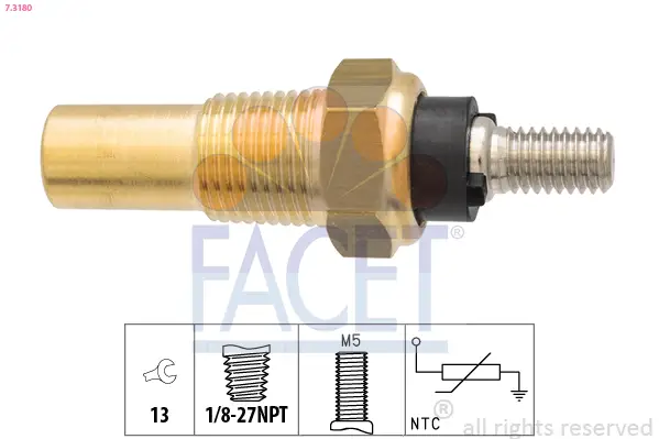 FACET 7.3180 - Sensor, Kühlmitteltemperatur Billig