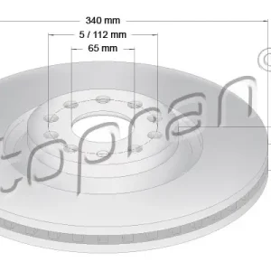 Ausverkauf TOPRAN 114 839 - Bremsscheibe