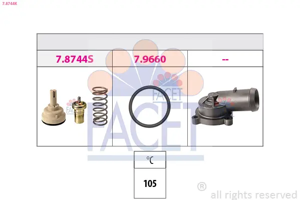 Solange Der Vorrat Reicht FACET 7.8744K - Thermostat, Kühlmittel