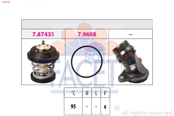 FACET 7.8757K - Thermostat, Kühlmittel Markenware