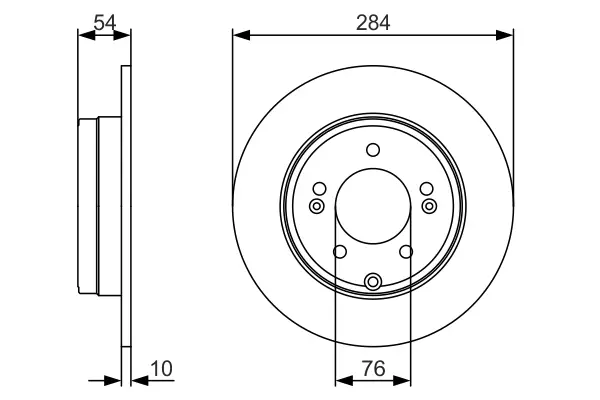 Neu BOSCH 0 986 479 A45 - Bremsscheibe