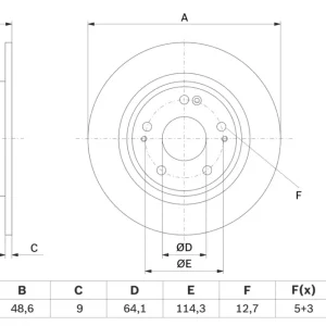 Ausverkauf BOSCH 0 986 479 F76 - Bremsscheibe