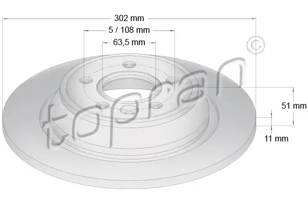 Heißes Angebot TOPRAN 303 969 - Bremsscheibe