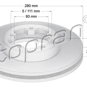 TOPRAN 303 972 - Bremsscheibe Heißes Angebot