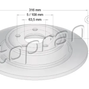 Markenware TOPRAN 305 101 - Bremsscheibe