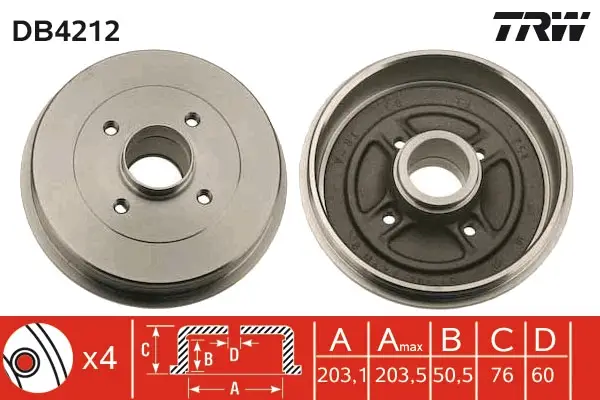 Online Kaufen TRW DB4212 - Bremstrommel