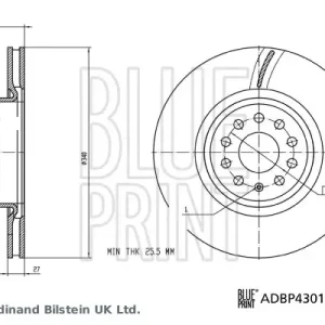 Aktuell BLUE PRINT ADBP430183 - Bremsscheibe