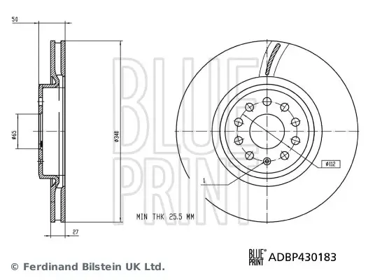 Aktuell BLUE PRINT ADBP430183 - Bremsscheibe