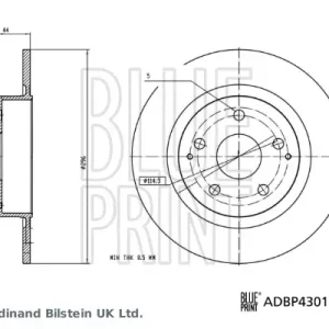 BLUE PRINT ADBP430191 - Bremsscheibe Preiswert