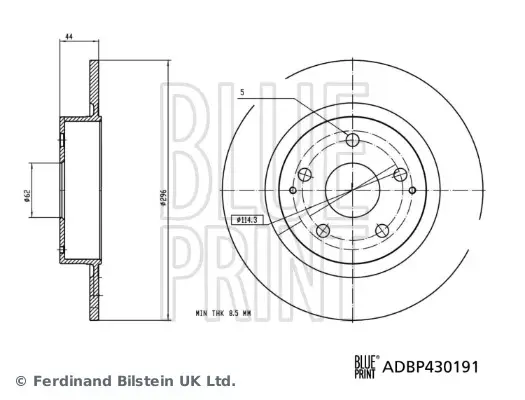 BLUE PRINT ADBP430191 - Bremsscheibe Preiswert