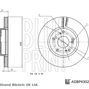 BLUE PRINT ADBP430237 - Bremsscheibe Sale