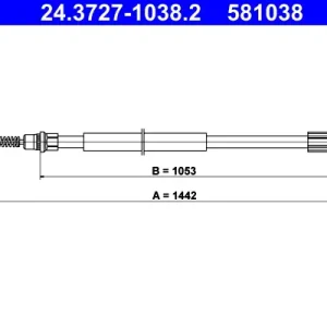 Rabatt ATE 24.3727-1038.2 - Seilzug, Feststellbremse