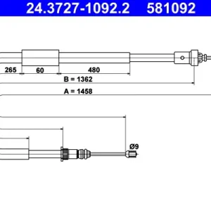 Angebot ATE 24.3727-1092.2 - Seilzug, Feststellbremse