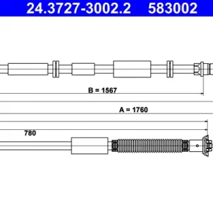 Sichere Zahlung ATE 24.3727-3002.2 - Seilzug, Feststellbremse