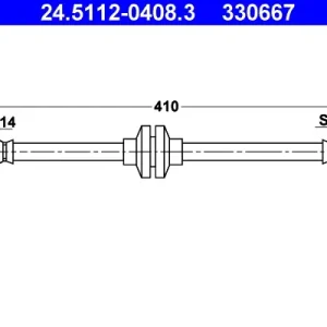 ATE 24.5112-0408.3 - Bremsschlauch Neu