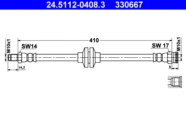 ATE 24.5112-0408.3 - Bremsschlauch Neu