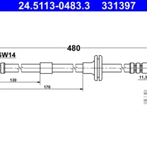 ATE 24.5113-0483.3 - Bremsschlauch Rabatt