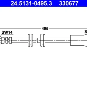 ATE 24.5131-0495.3 - Bremsschlauch Direkt Vom Hersteller