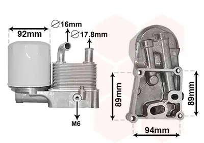 VAN WEZEL 18003598 - Ölkühler, Motoröl Neue Ware