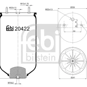 Neue Kollektion FEBI BILSTEIN 20422 - Federbalg, Luftfederung