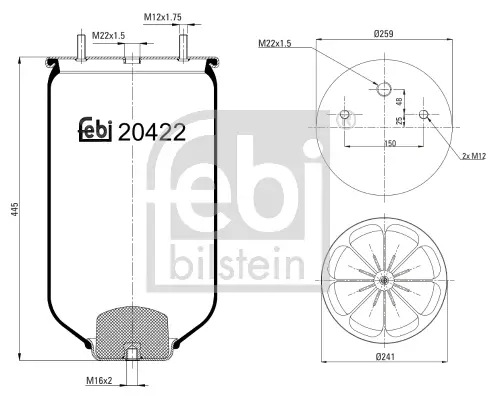 Neue Kollektion FEBI BILSTEIN 20422 - Federbalg, Luftfederung