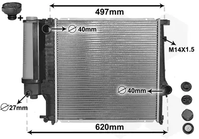 VAN WEZEL 06002124 - Kühler, Motorkühlung - *** IR PLUS *** Markenprodukt