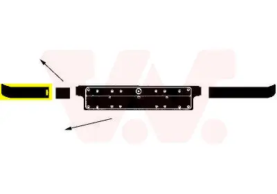 Geprüft VAN WEZEL 0640584 - Zier-/Schutzleiste, Stoßfänger - ** Equipart **