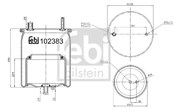 FEBI BILSTEIN 102383 - Federbalg, Luftfederung Meistverkauft