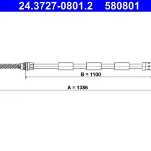 Neue Ware ATE 24.3727-0801.2 - Seilzug, Feststellbremse