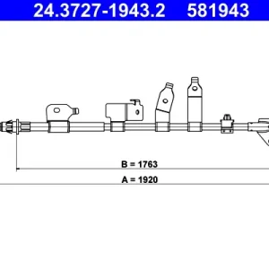 ATE 24.3727-1943.2 - Seilzug, Feststellbremse Schnäppchen