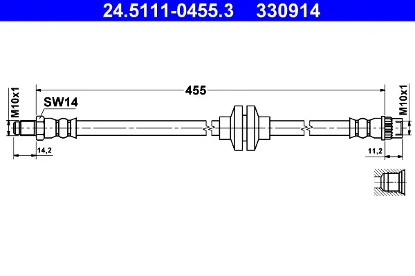Expressversand ATE 24.5111-0455.3 - Bremsschlauch