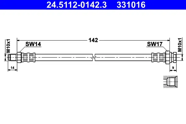 ATE 24.5112-0142.3 - Bremsschlauch Neu Im Sortiment