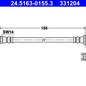 Knallerangebot ATE 24.5163-0155.3 - Bremsschlauch