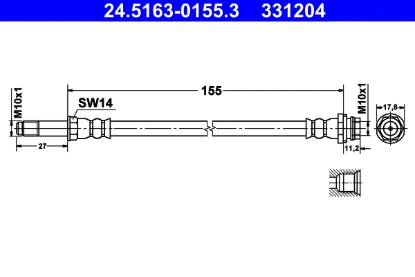 Knallerangebot ATE 24.5163-0155.3 - Bremsschlauch