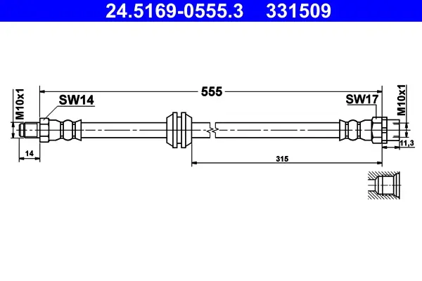 ATE 24.5169-0555.3 - Bremsschlauch Super-Preis