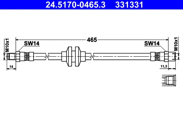 ATE 24.5170-0465.3 - Bremsschlauch Preiswert