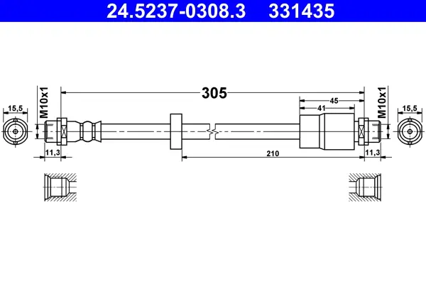 ATE 24.5237-0308.3 - Bremsschlauch Mega-Angebot