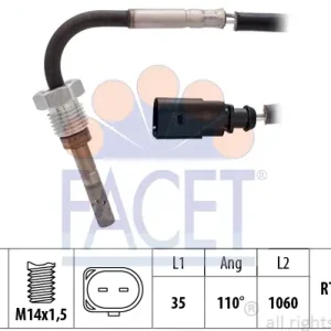 FACET 22.0316 - Sensor, Abgastemperatur Jetzt Kaufen