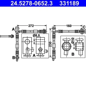 ATE 24.5278-0652.3 - Bremsschlauch Neu Im Sortiment