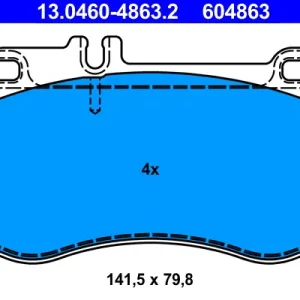 Letzte Chance ATE 13.0460-4863.2 - Bremsbelagsatz, Scheibenbremse