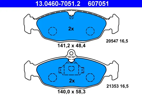 ATE 13.0460-7051.2 - Bremsbelagsatz, Scheibenbremse Sale