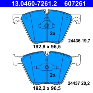 Versand Am Gleichen Tag ATE 13.0460-7261.2 - Bremsbelagsatz, Scheibenbremse