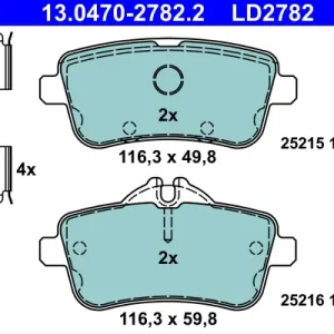 ATE 13.0470-2782.2 - Bremsbelagsatz, Scheibenbremse - ATE Ceramic Online Kaufen