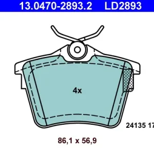 Rabatt ATE 13.0470-2893.2 - Bremsbelagsatz, Scheibenbremse - ATE Ceramic